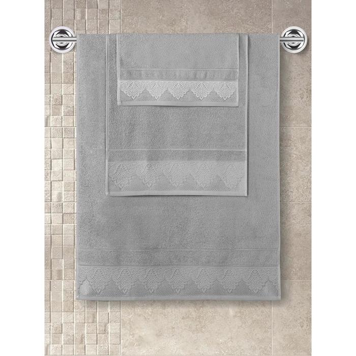 Полотенце махровое Siesta, размер 50x90 см, цвет серый - Фото 1