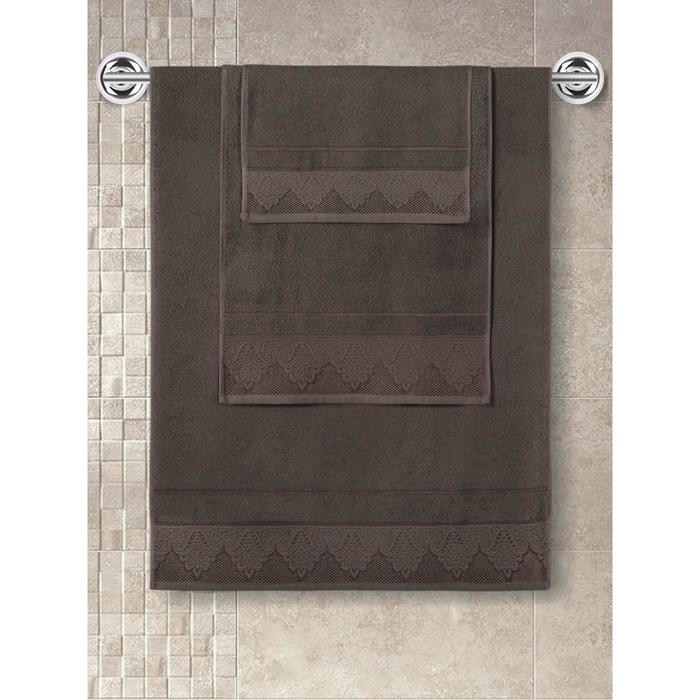 Полотенце махровое Siesta, размер 40x60 см, цвет коричневый - Фото 1