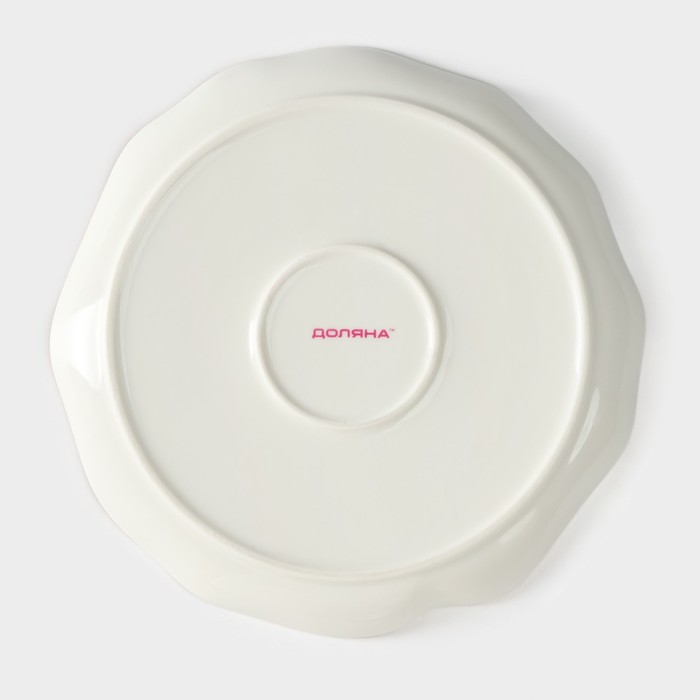 Тарелка фарфоровая пирожковая Доляна «Млечный путь», d=19 см, цвет белый в крапинку - фото 1908686061