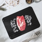 Доска разделочная Доляна, 29.5×20.5×0.2 см, для разморозки продуктов, металл, чёрная - Фото 1