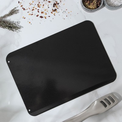 Доска разделочная Доляна, 29.5×20.5×0.2 см, для разморозки продуктов, металл, чёрная