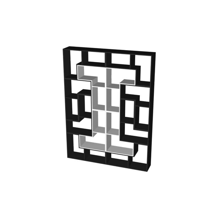 Стеллаж 4 1800 300 2400 мм цвет чёрный белый 23630₽