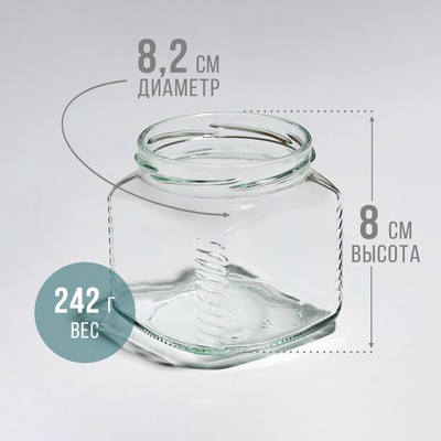 Банка стеклянная для консервирования, ТО-82 мм, 390 мл