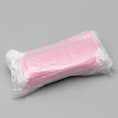 Маска медицинская, четырёхслойная, 50 штук в упаковке, розовая
