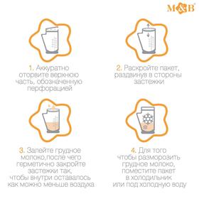 

УЦЕНКА Пакеты для хранения и заморозки грудного молока, 200 мл, 25 шт.