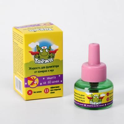 Дополнительный флакон-жидкость «Таежа», от комаров и мух, без запаха, 60 ночей, 40 мл