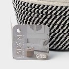 Корзина для хранения плетёная ручной работы LaDо́m «Кэтс», 22×22×12,5 см, цвет чёрно-белый - Фото 6