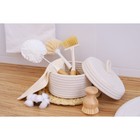 Корзина для хранения LaDо́m «Белл», плетёная, ручной работы, с крышкой, хлопок, 16×16×12 см, белая - Фото 2