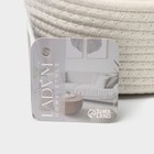 Корзина для хранения LaDо́m «Белл», плетёная, ручной работы, с крышкой, хлопок, 21×21×11 см, бежевая - Фото 9