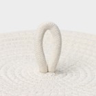 Корзина для хранения плетёная ручной работы LaDо́m «Бэлл», 25×25×15 см, белая - Фото 6