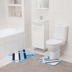 Набор ковриков для ванной и туалета Доляна «Полосатый», 2 шт: 40×50, 50×80 см - фото 2937112
