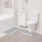 Набор ковриков для ванной и туалета Доляна «Марокканский», 2 шт: 40×50, 50×80 см - фото 9244719