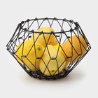 Фруктовница Доляна раскладная, 29×29×4.5 см, чёрная - Фото 2