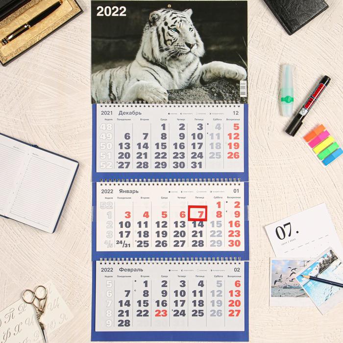Календарь квартальный, трио "Символ года - 13" 2022 год, 31 х 69 см - Фото 1