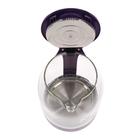 УЦЕНКА Чайник электрический LuazON LSK-1809, стекло, 1.8 л, 1500 Вт, подсветка, фиолетовый - Фото 3