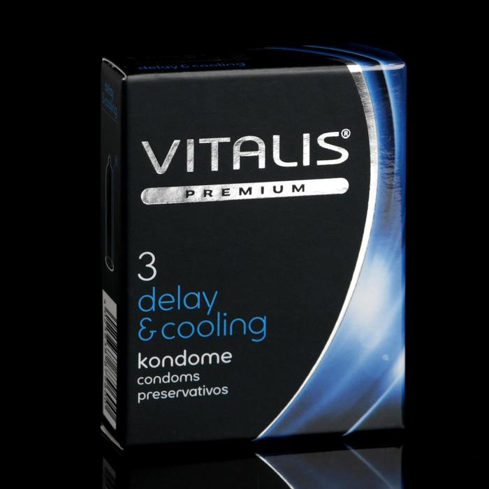 Презервативы VITALIS PREMIUM с охлаждающим эффектом, ширина 53mm, 3 шт - Фото 1