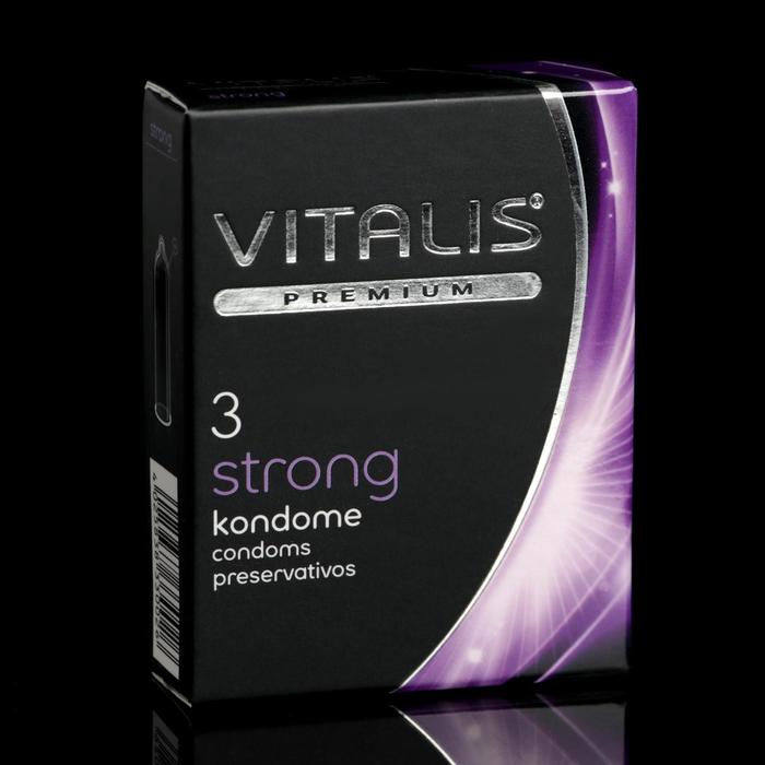 Презервативы VITALIS PREMIUM сверхпрочные,  ширина 53mm, 3 шт - Фото 1