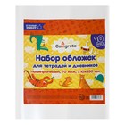 Набор обложек ПП 10 штук, 210 х 350 мм, 70 мкм, для тетрадей и дневников (в мягкой обложке) 6756165 - фото 12920363
