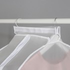Чехол для одежды плотный Доляна, 60×90×30 см, PEVA, цвет белый - Фото 6