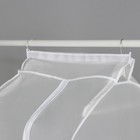 Чехол для одежды плотный Доляна, 60×110×50 см, PEVA, цвет белый - Фото 6