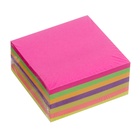 Блок с липким краем, 51×51 мм, 250 листов, 7 цветов пастельные+флуоресцентные - Фото 4