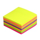 Блок с липким краем, 51×51 мм, 250 листов, 7 цветов пастельные+флуоресцентные - Фото 2