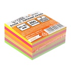 Блок с липким краем, 51×51 мм, 250 листов, 7 цветов пастельные+флуоресцентные - Фото 5