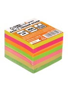 Блок с липким краем, 51×51 мм, 400 листов, пастель/флуоресцентный, 7 цветов - Фото 2