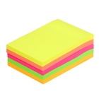 Блок с липким краем 51 мм × 76 мм, 250 листов, флуоресцентный, 5 цветов - Фото 2