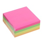 Блок с липким краем, 76×76 мм, 320 листов, флуоресцентный, 4 цвета - Фото 3