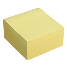 Блок с липким краем 76 мм х 76 мм, 400 листов, пастель, жёлтый