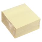 Блок с липким краем 76 мм х 76 мм, 400 листов, пастель, жёлтый - Фото 2
