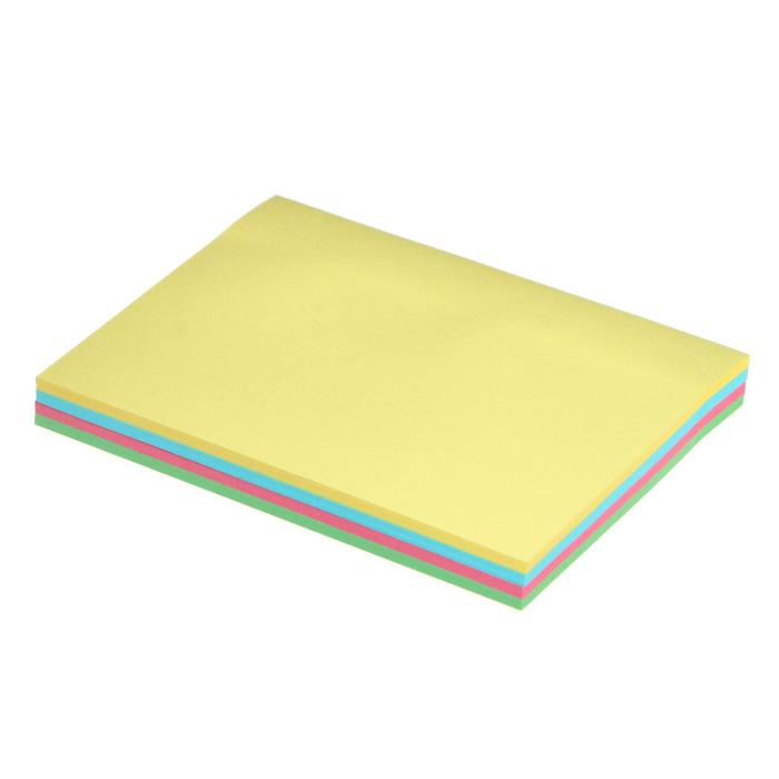 Блок с липким краем, 76×102 мм, 100 листов, пастель, 4 цвета - Фото 1