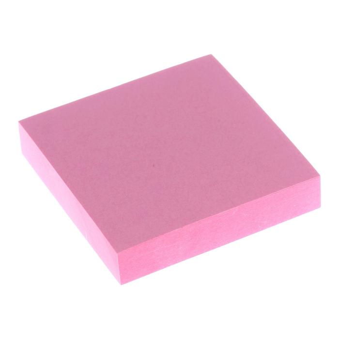 Блок с липким краем 51 мм х 51 мм, 100 листов, пастель, розовый - Фото 1