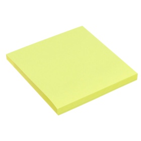 Блок с липким краем, 76×76 мм, 80 листов, флуоресцентный, жёлтый