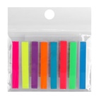 Блок - закладка с липким краем, 6×48 мм, пластик, 8 цветов по 20 листов, флуоресцентный - Фото 3