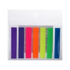 Блок-закладка с липким краем, 7 цветов по 20 штук, 8×45 мм, флуоресцентные, пластиковые - Фото 3