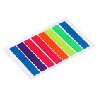 Блок-закладка с липким краем 8 мм х 45 мм, пластик, 8 цветов по 20 листов, флуоресцентный - Фото 3