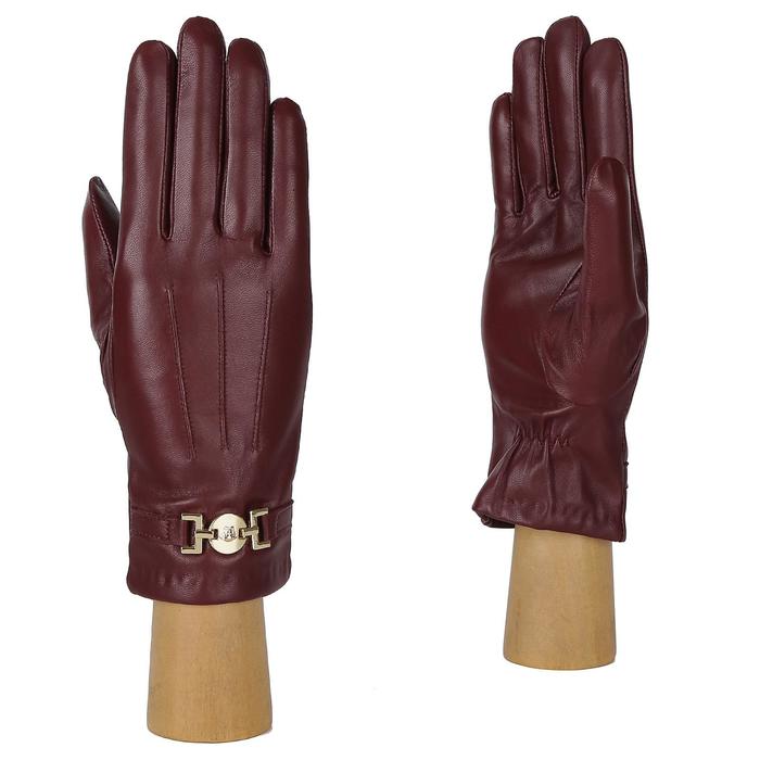 Перчатки женские натуральная кожа (Размер 8) бордовый - Фото 1