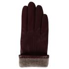Перчатки женские натуральная кожа (Размер 8) бордовый - Фото 2