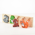 Рамка - вкладыш деревянная «Животные», 5 деталей - Фото 5