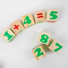 Деревянные кубики «Цифры» 12 элементов: 4 × 4 см, Томик - фото 3458460