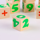 Деревянные кубики «Цифры» 12 элементов: 4 × 4 см, Томик - фото 3458461