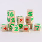 Деревянные кубики «Цифры» 12 элементов: 4 × 4 см, Томик - фото 3458462