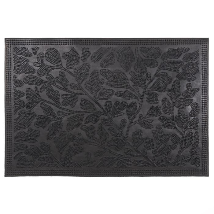 Коврик резиновый «Листва», 40х60 см, цвет чёрный - Фото 1
