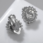 Клипсы для ушей QF «Подсолнух», белая в серебре - Фото 2