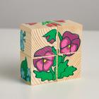 Деревянные кубики «Цветочки» 4 элемента, Томик - Фото 2