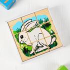 Кубики детские «Животные леса» деревянные, 9 деталей - Фото 5