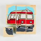 Кубики детские «Транспорт» деревянные, 9 деталей - Фото 6