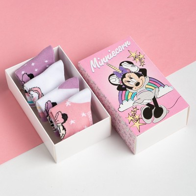 Набор носков Minniecorn, Минни Маус, 4 пары, 6-8 см